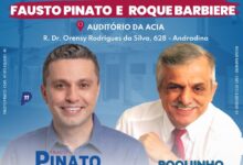 Photo of Candidatos Pinato e Roquinho farão reunião em Andradina, nesta quarta-feira